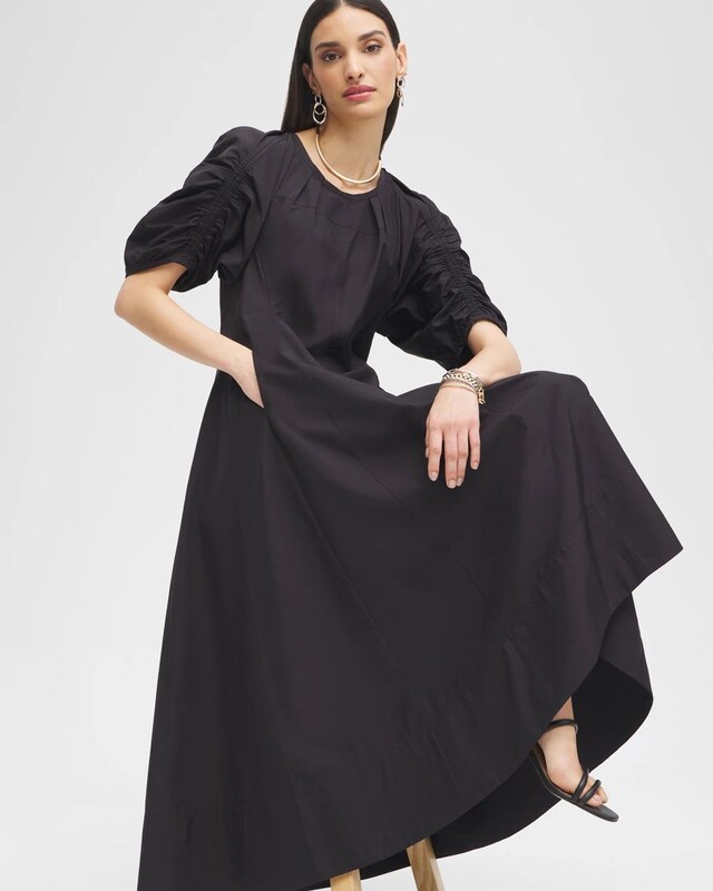Black Label Ruched Sleeve Dress - image 2